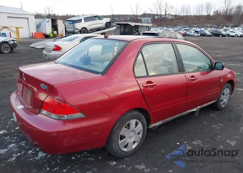 2004 Mitsubishi Lancer Es z USA, uszkodzony, nr VIN JA3AJ26E74U041898